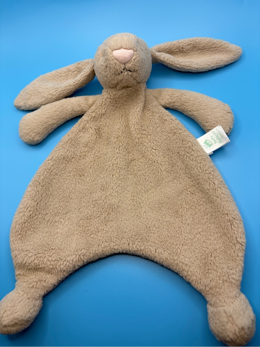 Baby Jellycat Bashful Tan Bunny Comforter Blush Rabbit 12" Lovey Plush Long Ear